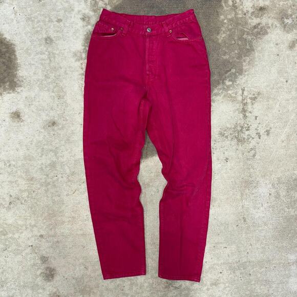 Vintage y2k levis strauss denim over dyed red 90s jeans - Picture 2 of 5